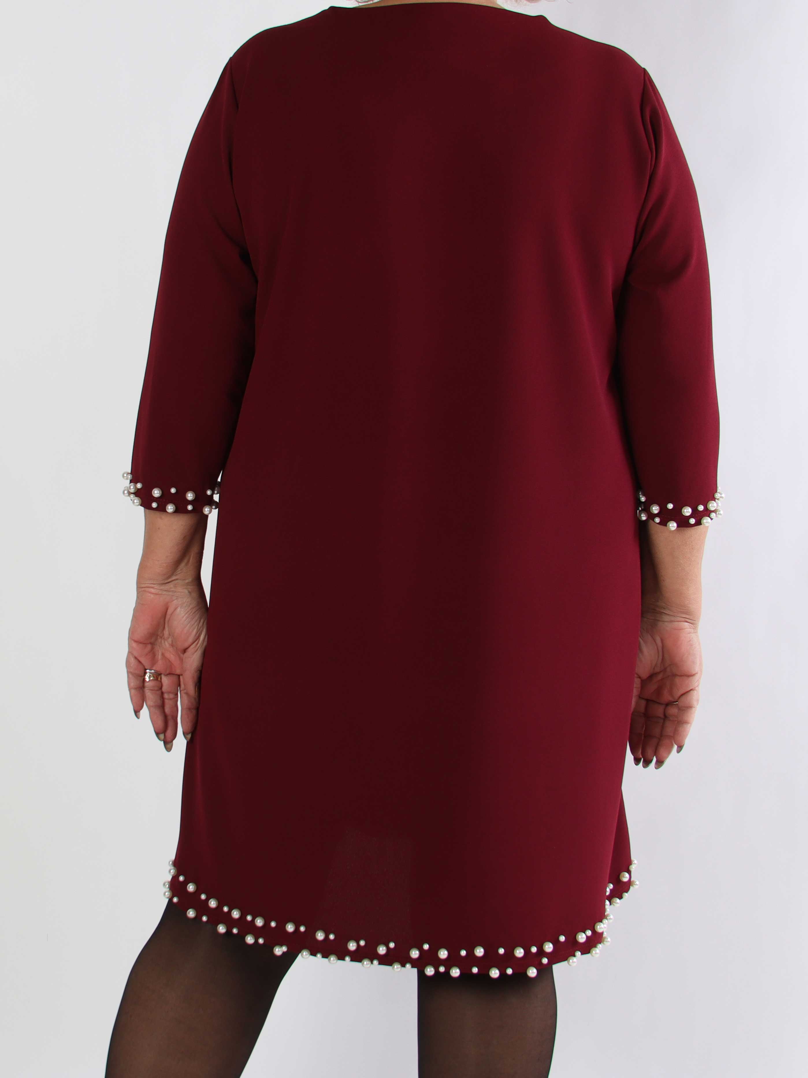 Obi - Klassisk plus size kjole med fine perler